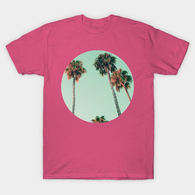 Palm trees at sunset T-Shirt by josemanuelerre